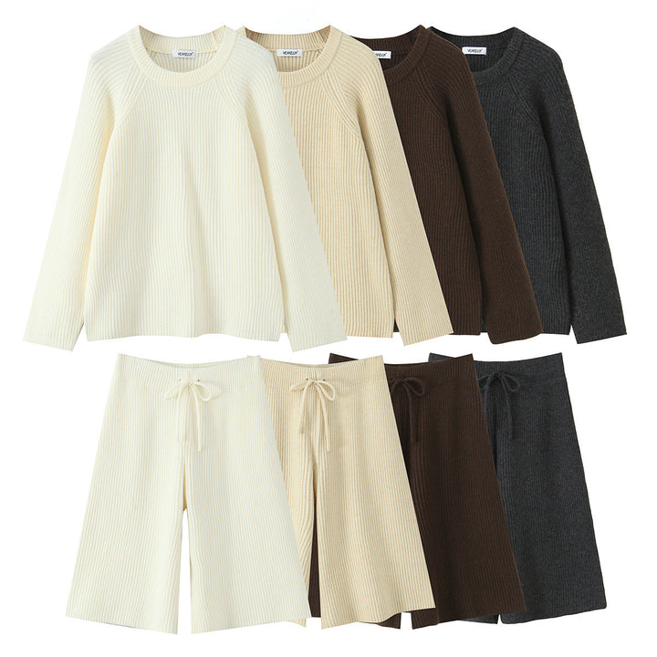 Damen Kuscheliger Strukturpullover mit Rundhalsausschnitt Drune