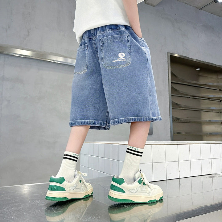 Unisex lässige Jeansshorts mit breitem Schnitt Drune