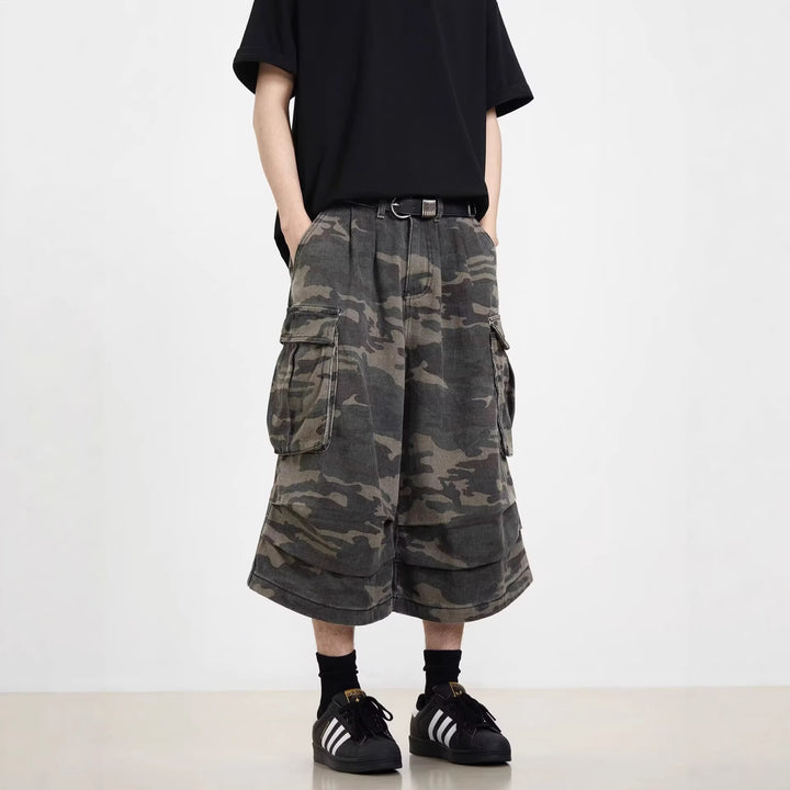 Herren Modische Cargoshorts mit weitem Schnitt Drune