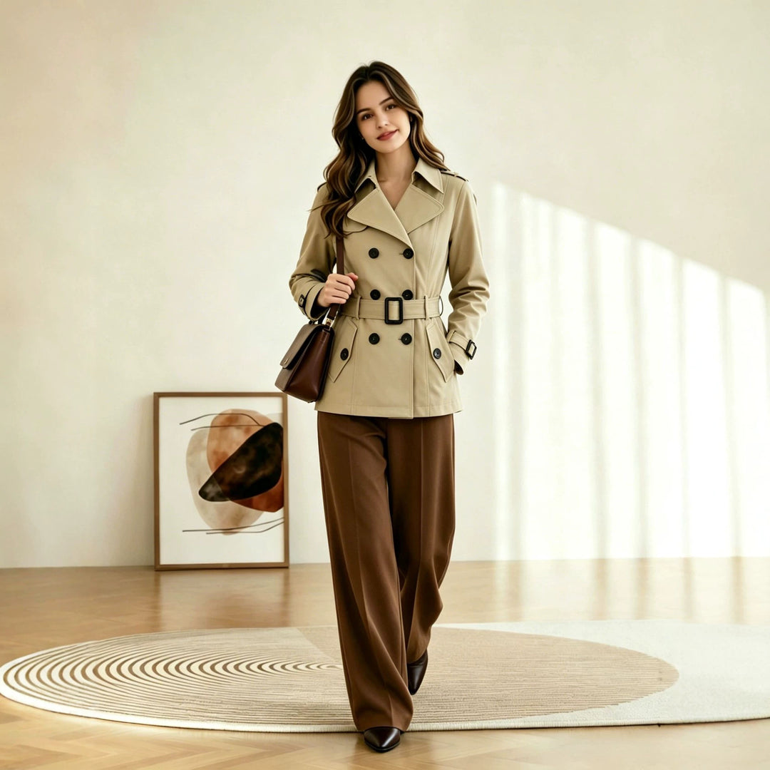 Damen Eleganter Trenchcoat Drune