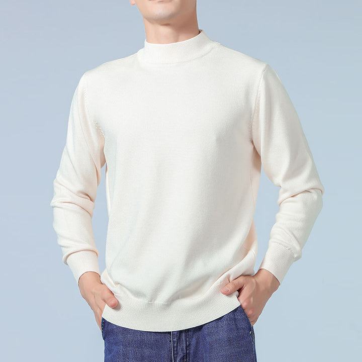 Herren Feiner Mockneck-Pullover aus hochwertigem Feinstrick mit gerippten Abschlüssen Drune