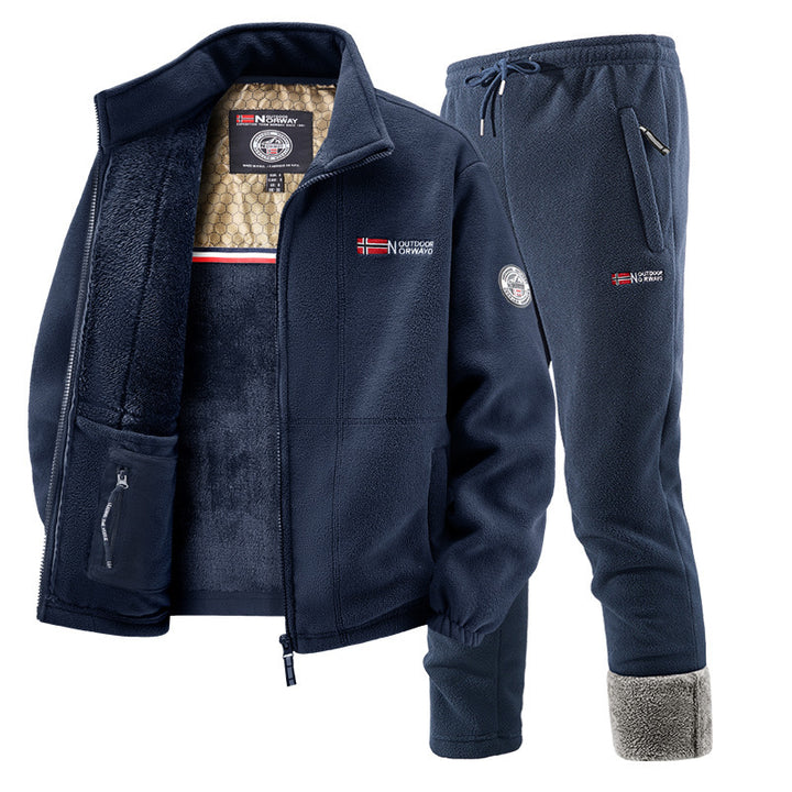 Damen Fleecejacke und Jogginghose Set Drune