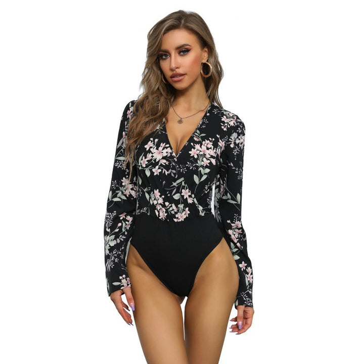 Damen Elegantes Blusenshirt mit floralem Muster Drune