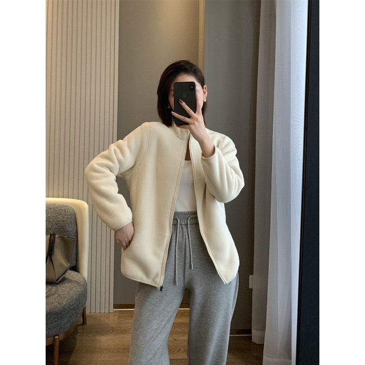 Damen Fleece-Jacke mit hohem Kragen und durchgehendem Reißverschluss Drune