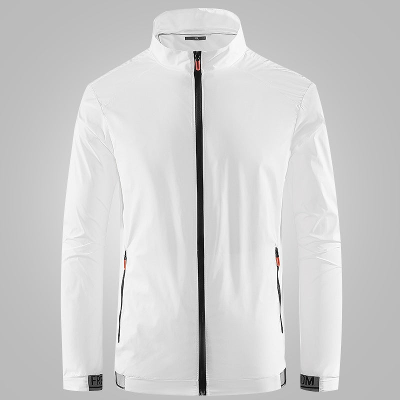 Herren Leichte Performance‑Windjacke mit hochschließendem Stehkragen Drune