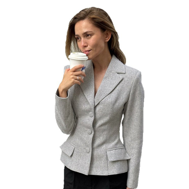 Damen Blazerjacke mit taillierter Silhouette und eleganten Details Drune