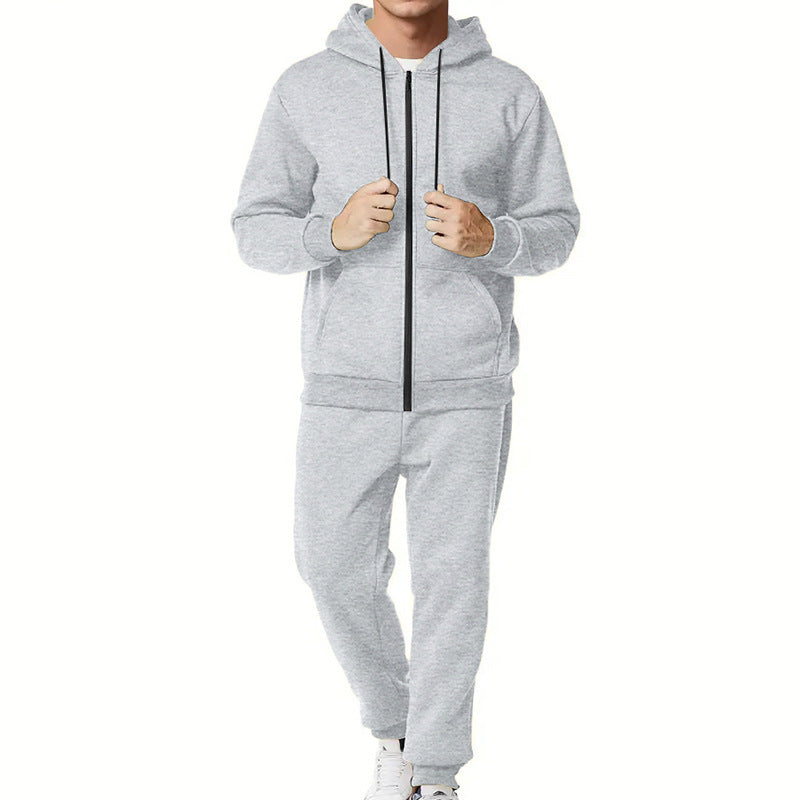 Herren Sportliches Komplett-Set mit Kapuzenjacke und Jogginghose Drune