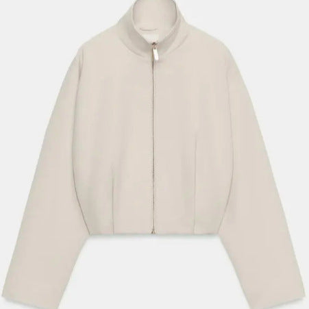 Damen Kurz geschnittener Boxy‑Blouson mit hohem Stehkragen und überschnittenen Ärmeln Drune