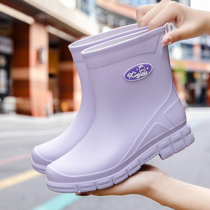 Damen Wasserdichte EVA-Ankle-Gummistiefelette mit rutschfester Profilsohle Drune