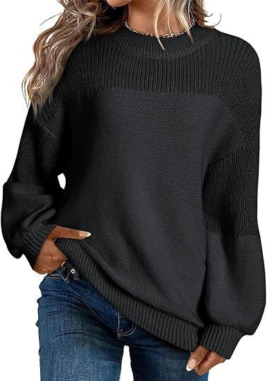 Damen Modischer Strickpullover mit überschnittenen Schultern und lässigem Schnitt Drune