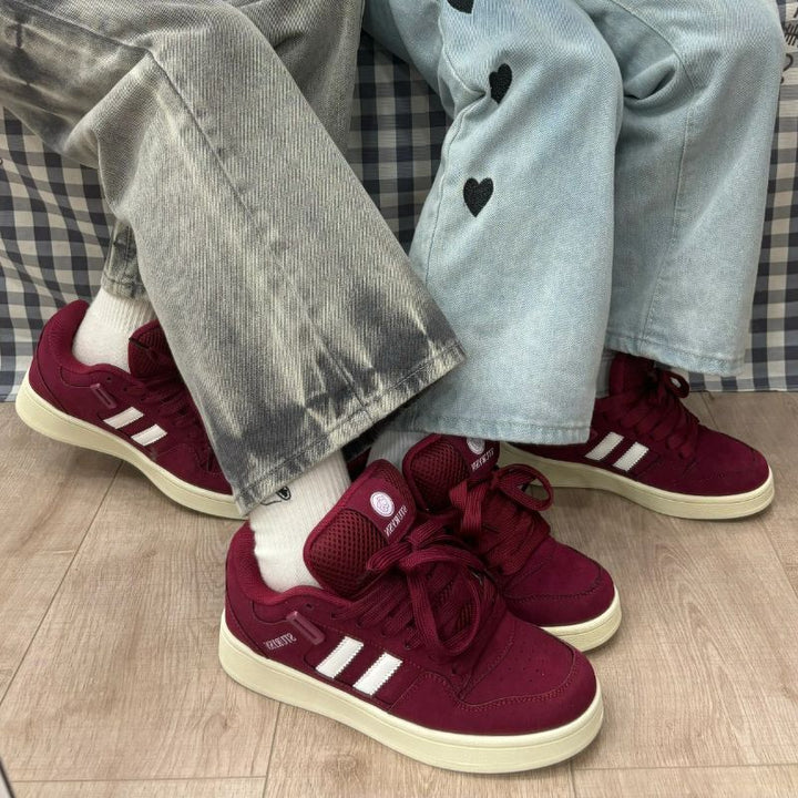 Damen Sneakers im urbanen Retro-Stil mit gepolsterter Innensohle und rutschfester Laufsohle Drune