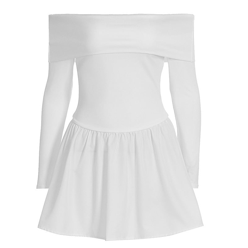 Damen Off-Shoulder Kleid Drune