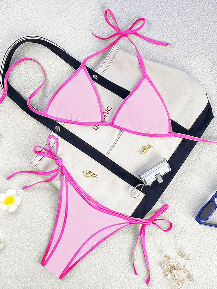 Damen Triangel-Bikini mit verspielten Schleifen Drune