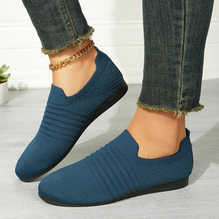 Herren nan atmungsaktiver Strick-Slip-On Sneaker mit elastischem Einstieg und gepolstertem Komfortfußbett Drune