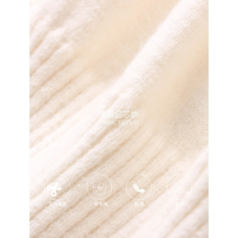 Damen lässige Strickjacke mit Kapuze und Reißverschluss Drune