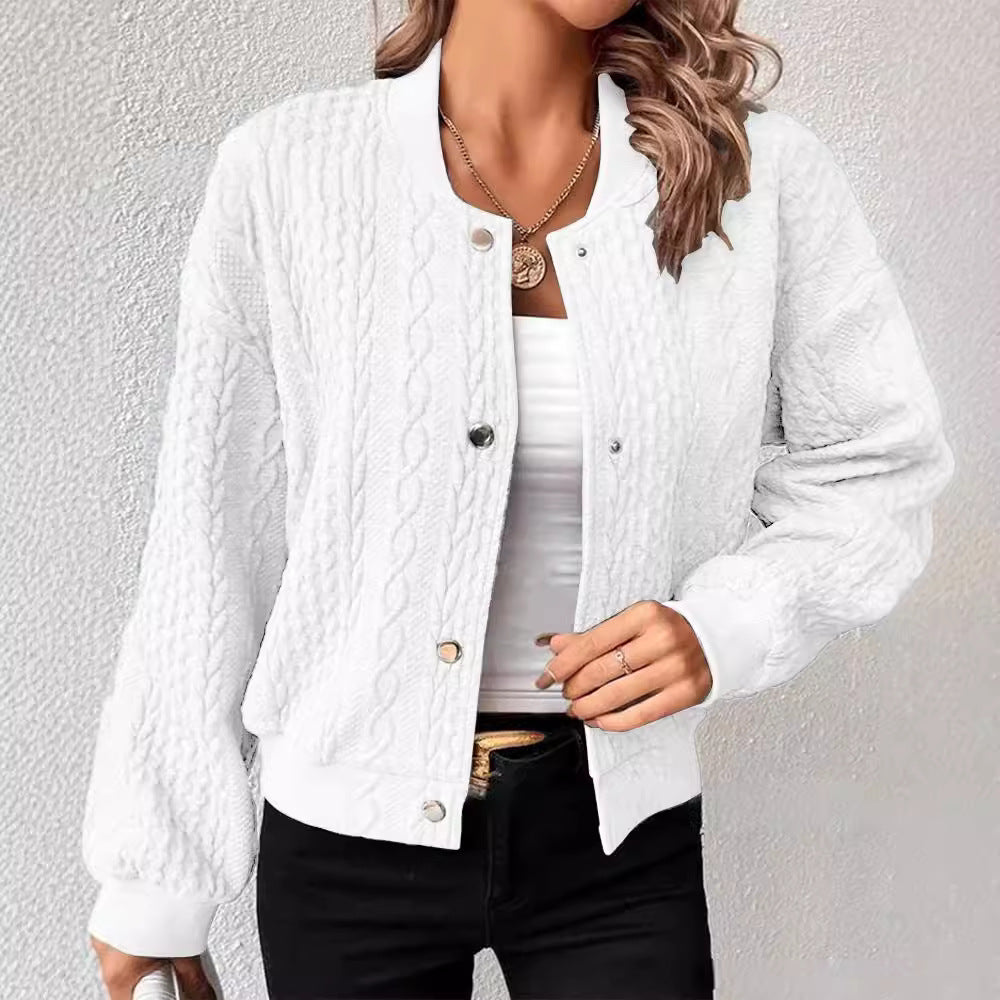 Damen Strickjacke mit Struktur und Knopfleiste Drune