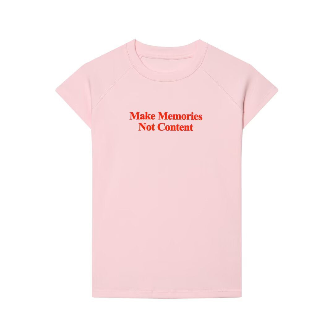 Damen T-Shirt mit kreativem Slogan und lockerer Passform Drune