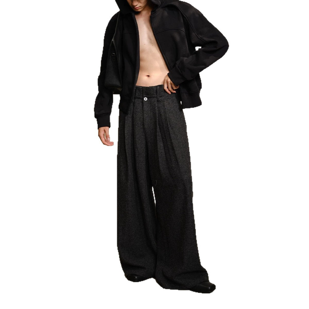 Damen Weitgeschnittene Wollhose Drune