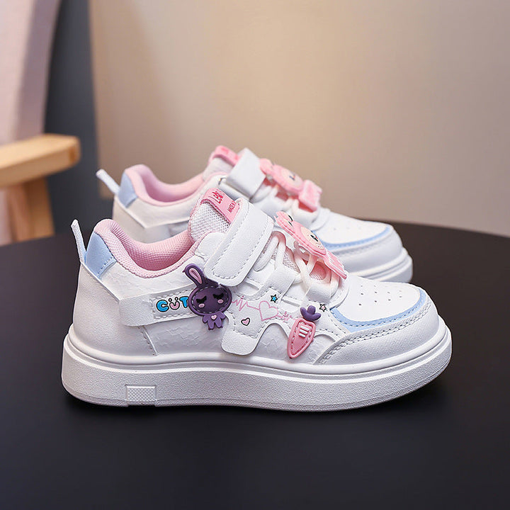 Damen Sneakers mit süßen Motiven und Klettverschluss Drune
