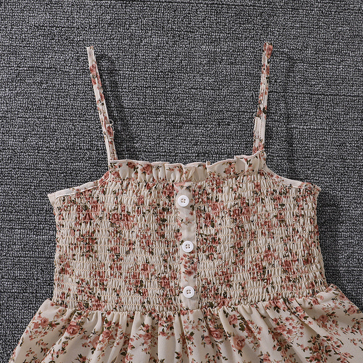 Mädchen Midi-Kleid mit schickem Rüschensaum und modischem Oberteil Drune
