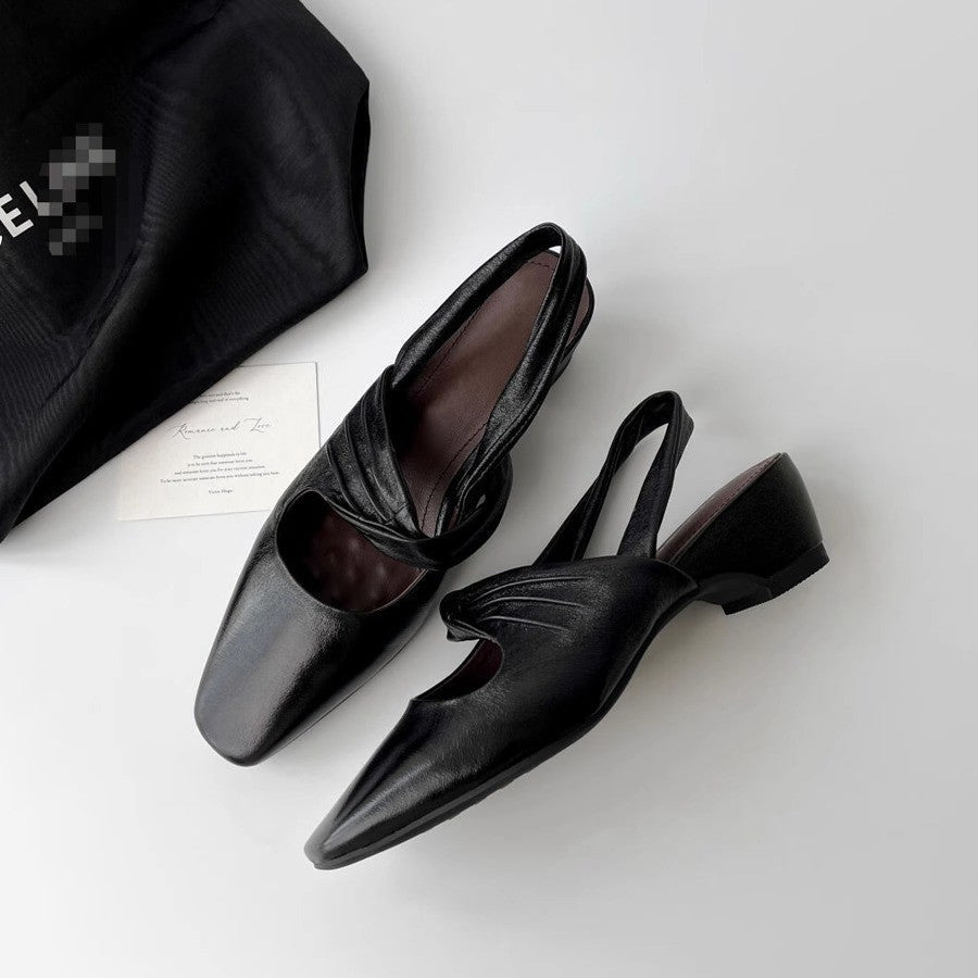 Damen Elegante spitze Pumps mit feinem Riemendesign Drune