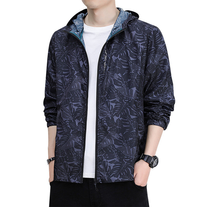 Herren Leichte Outdoorjacke mit floralem Design Drune