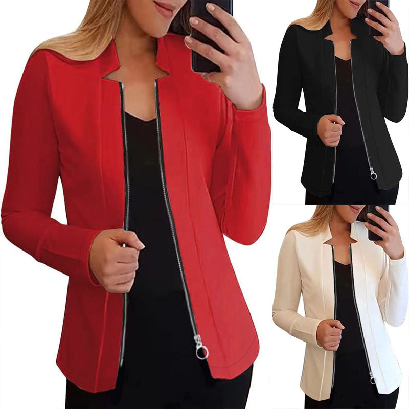 Damen Bikerjacke mit innovativem Schnitt und praktischen Reißverschlussdetails Drune