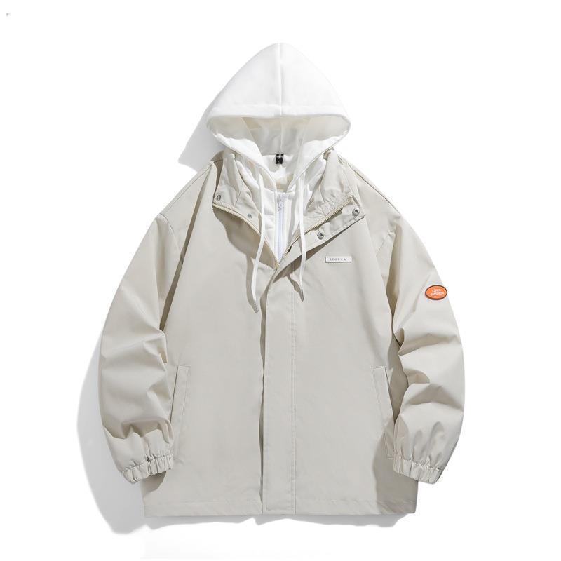 Damen Modische Übergangsjacke mit Kapuze und verstellbaren Bündchen Drune