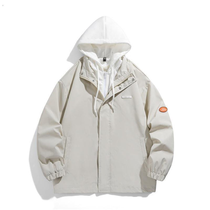 Damen Modische Übergangsjacke mit Kapuze und verstellbaren Bündchen Drune