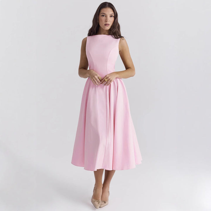 Damen A-Linie Cocktailkleid mit elegantem Taillenkürzel und femininem Schnitt Drune