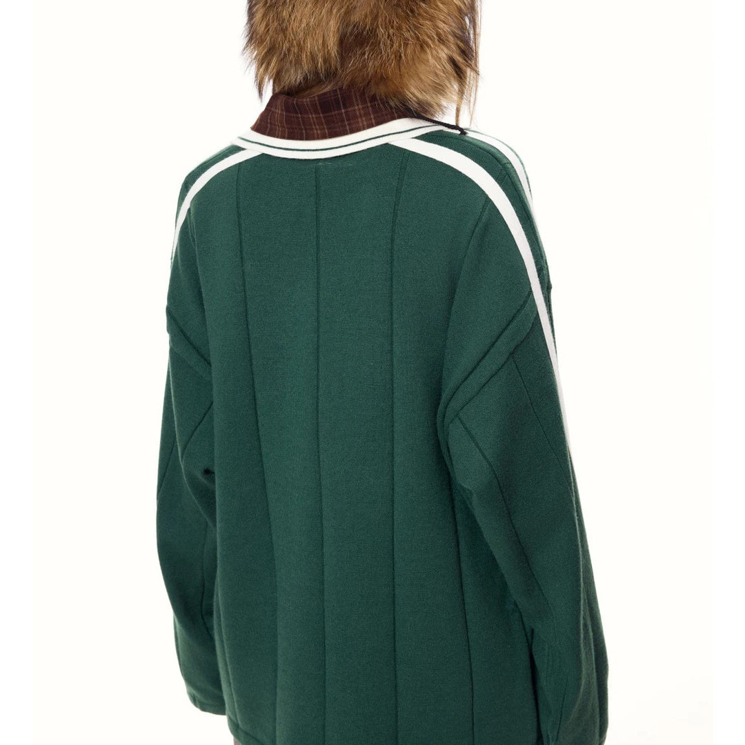 Damen Oversized Sweatshirt mit sportlichem Schriftzug Drune