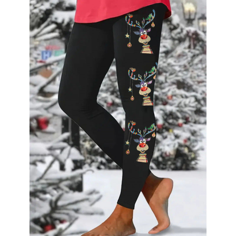 Damen Gemusterte Weihnachtsleggings Drune