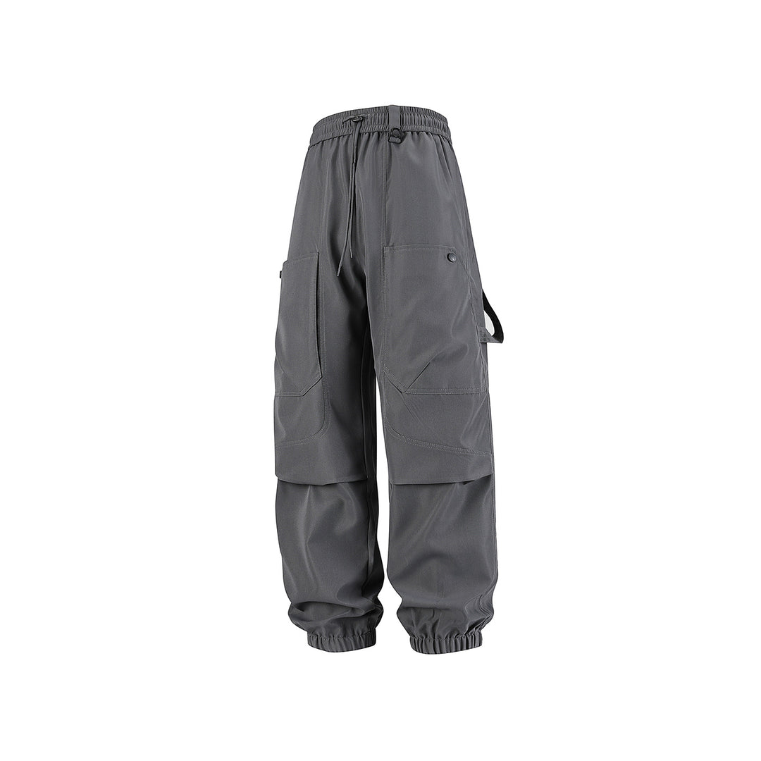 Herren Utility-Cargohose im Joggerstil mit elastischem Bund und großvolumigen Klappentaschen Drune