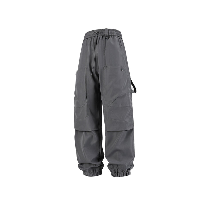 Herren Utility-Cargohose im Joggerstil mit elastischem Bund und großvolumigen Klappentaschen Drune