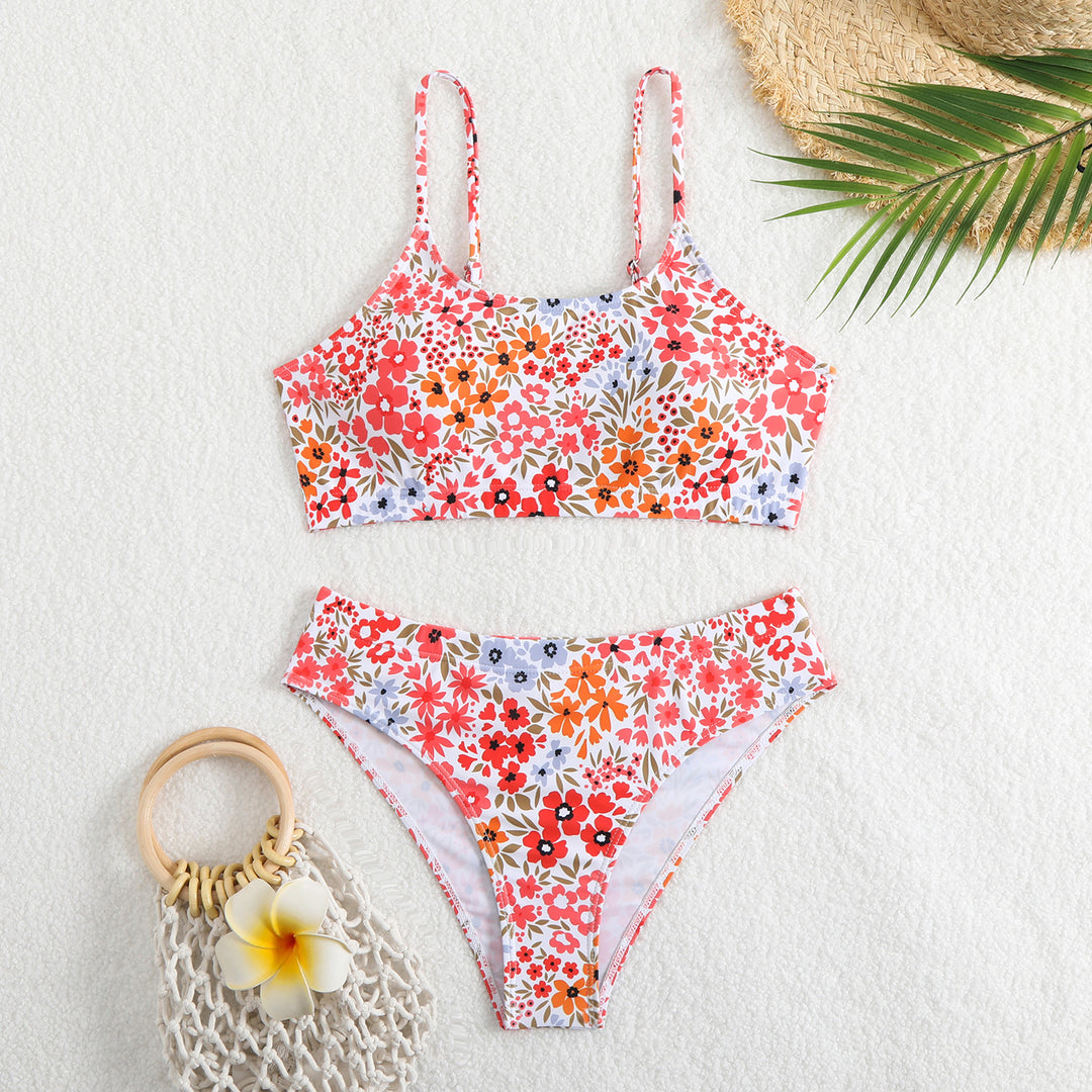 Damen Bunt bedruckter Bikini Drune