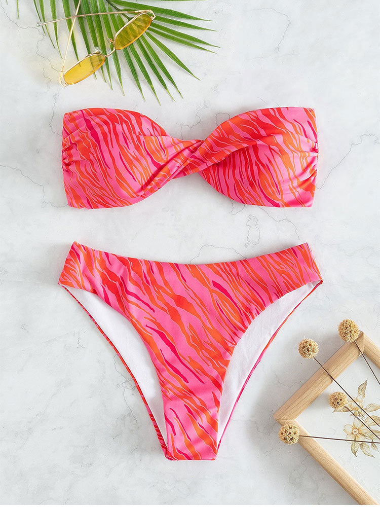 Damen Bandeau-Bikini mit raffinierten Drapierungen Drune