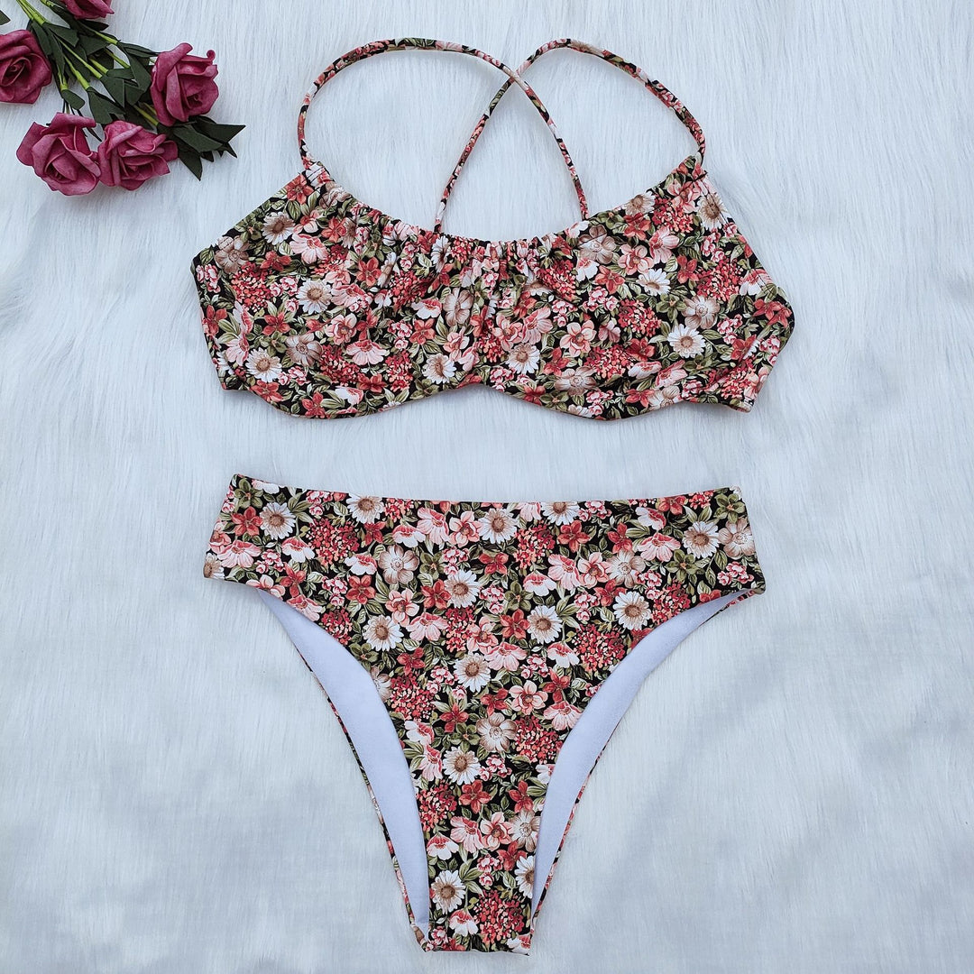 Damen Floral Bikini-Set mit verspieltem Design Drune