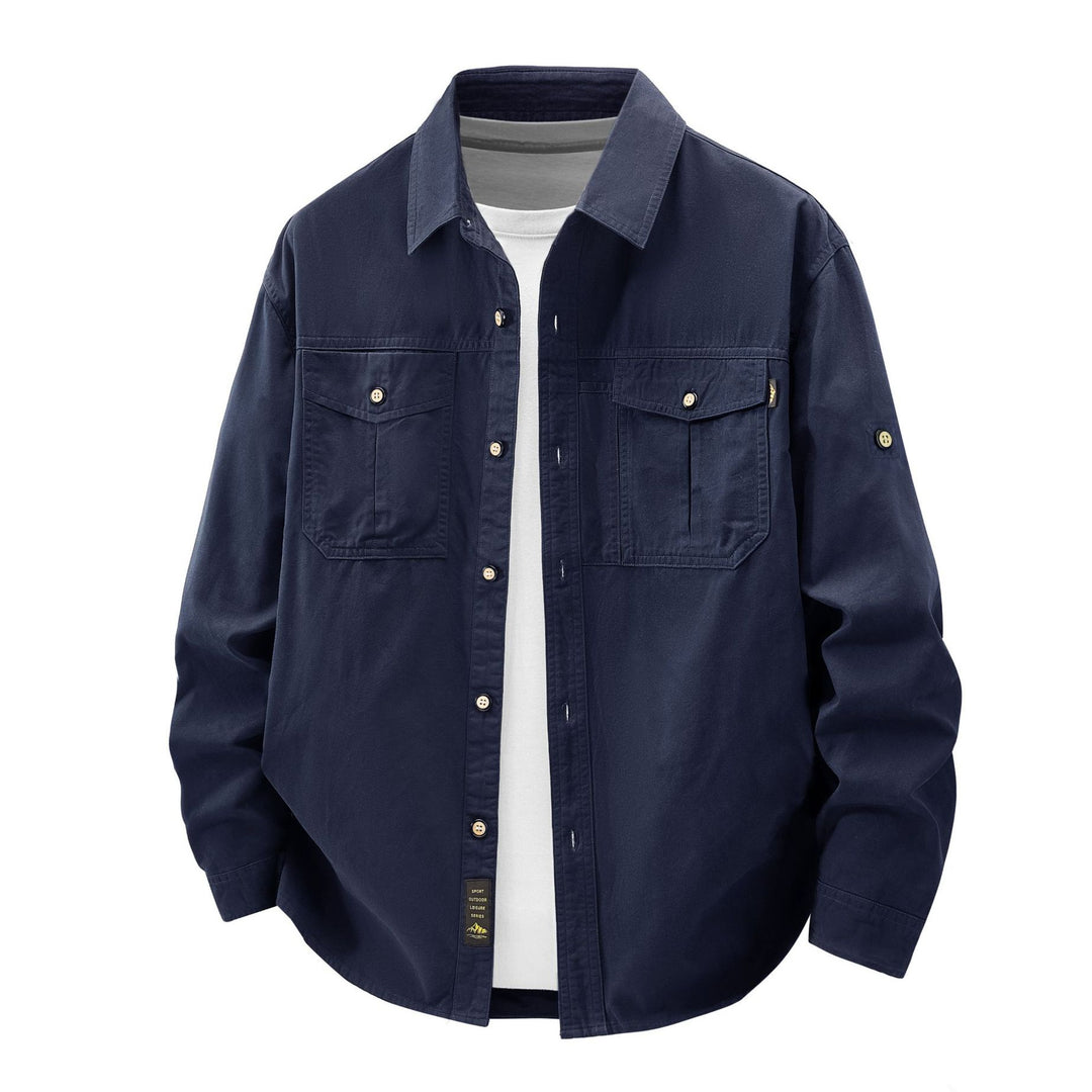 Herren Lässige Hemdjacke mit praktischen Taschen Drune