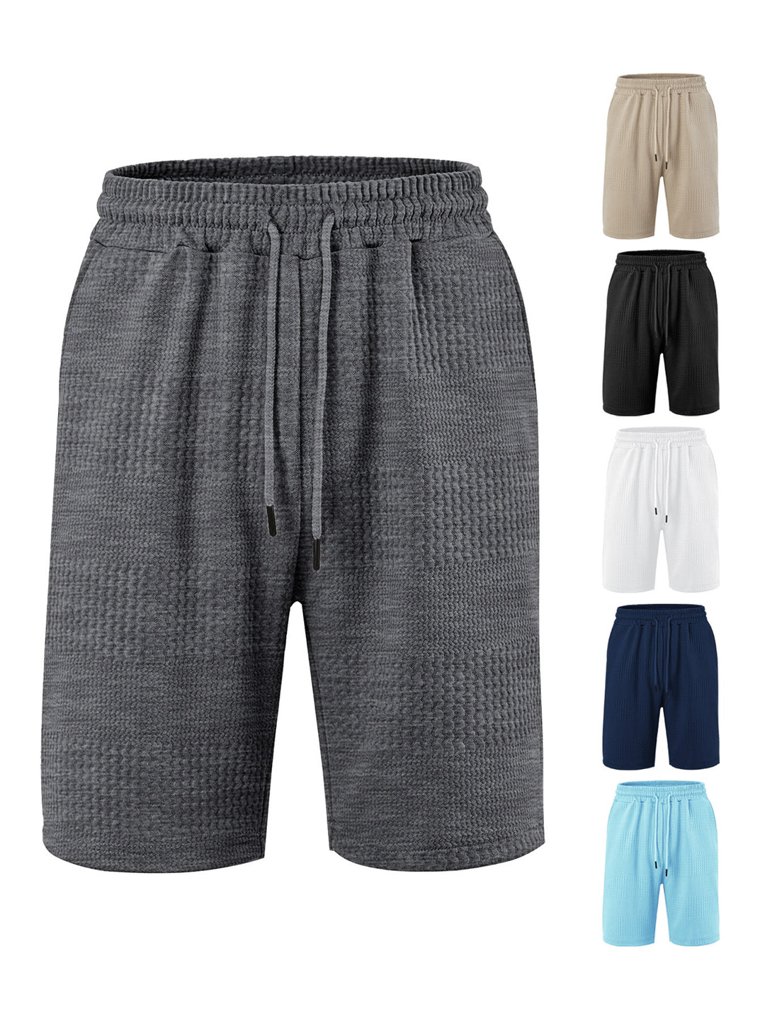 Herren Sportliche Kurze Hosen mit innovativer Textur und elastischem Bund Drune