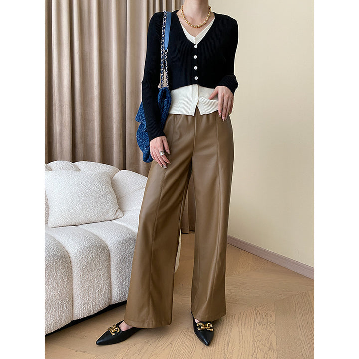 Damen Eleganter Strickcardigan mit Knopfdetails Drune