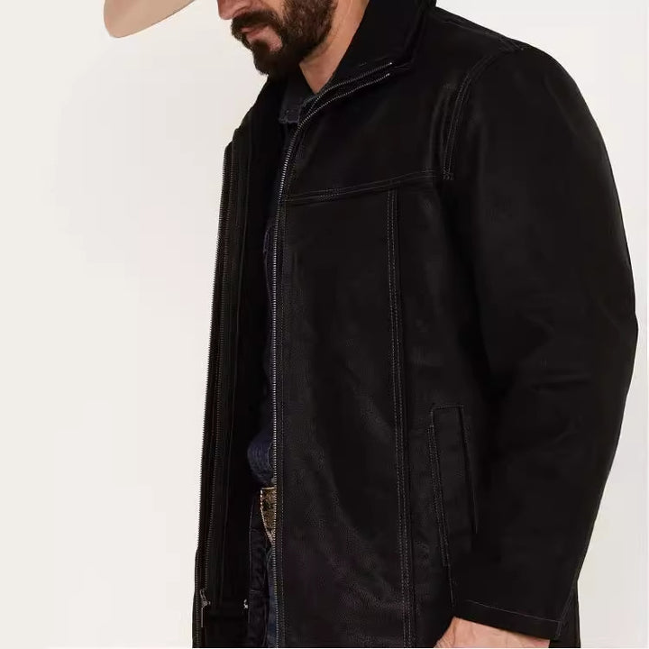 Herren hochwertige Lederjacke mit vielseitigem Stil Drune