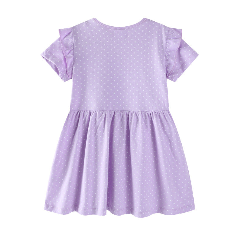 Mädchen Freizeitkleid mit zauberhaften Katzenmotiven Drune