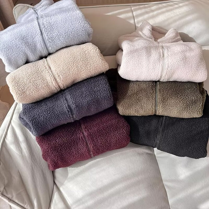 Damen Fleecejacke mit hohem Kragen und praktischen Reißverschlusstaschen Drune