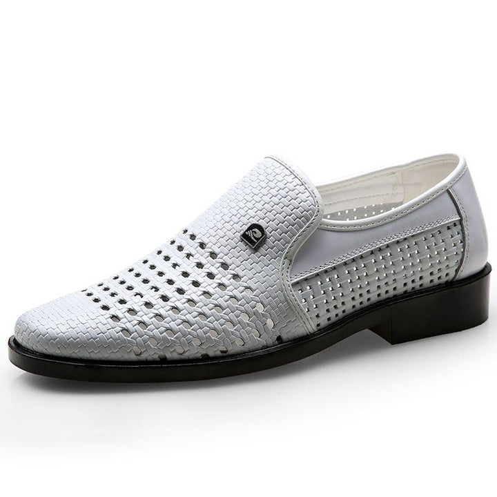 Herren Atmungsaktive Handgewebte Slipper Drune