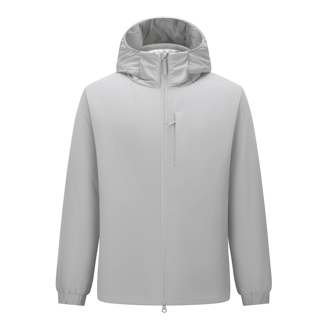 Herren Kapuzen-Softshelljacke mit Zwei-Wege-Reißverschluss, wasserabweisender Membran und Brusttasche Drune