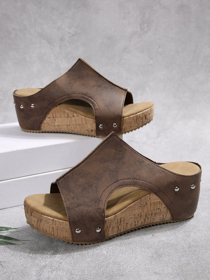 Damen modische Plateausandalen mit elegantem Korkdesign und komfortabler Sohle Drune