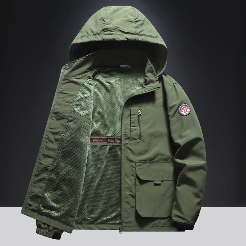 Herren Multifunktionale Übergangsjacke mit seitlichen Taschen Drune