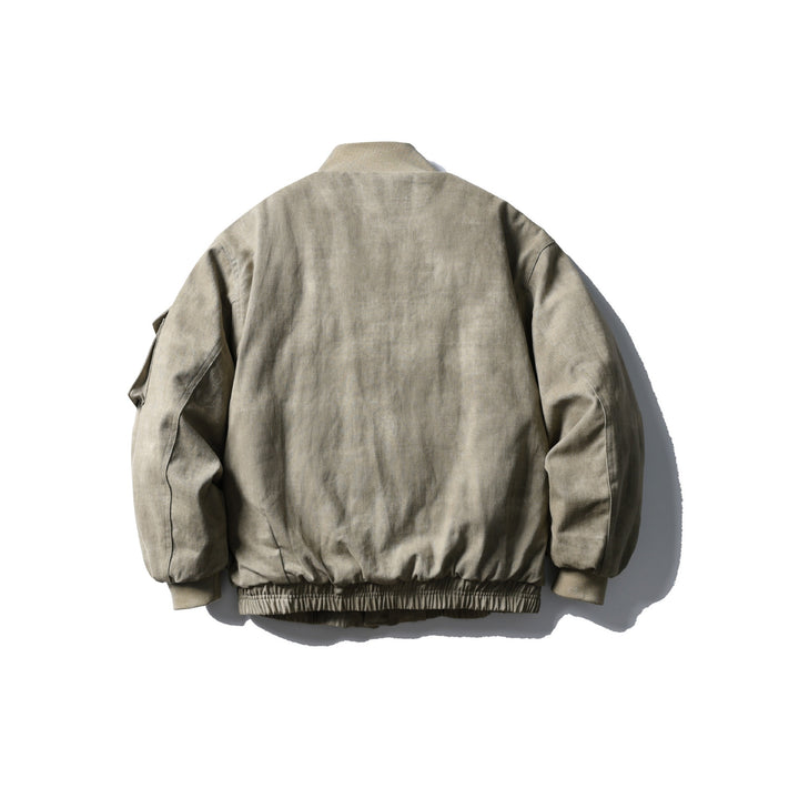 Herren Boxy Utility-Blousonjacke mit Stehkragen, Cargo-Ärmel und aufgesetzten Pattentaschen Drune