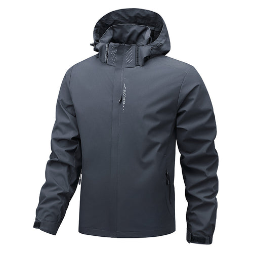 Herren Softshell-Übergangsjacke mit Kapuze, wasserabweisender Membran & verschweißten Nähten Drune