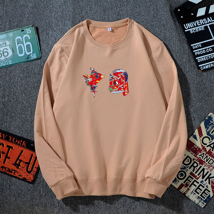 Unisex Oversize Sweatshirt mit Rundhalsausschnitt und dezenter Grafikapplikation Drune